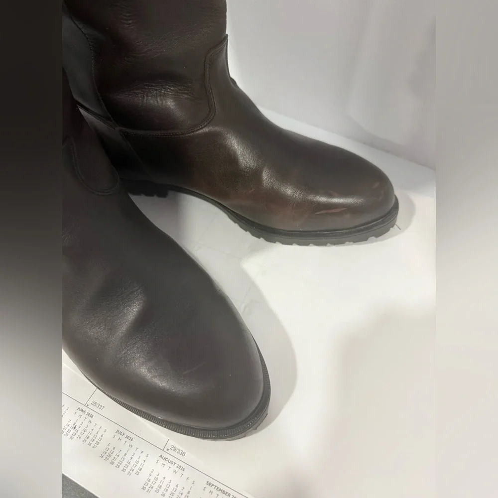 Lands' End coffee brown Leather Boots